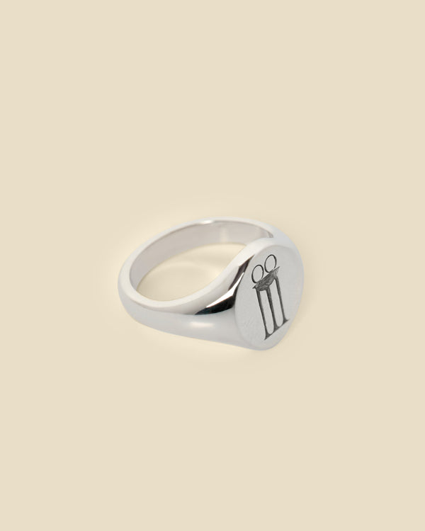 Aeiou Signet Ring Accessories Silver