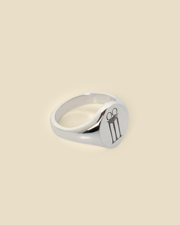 Aeiou Signet Ring Accessories Silver