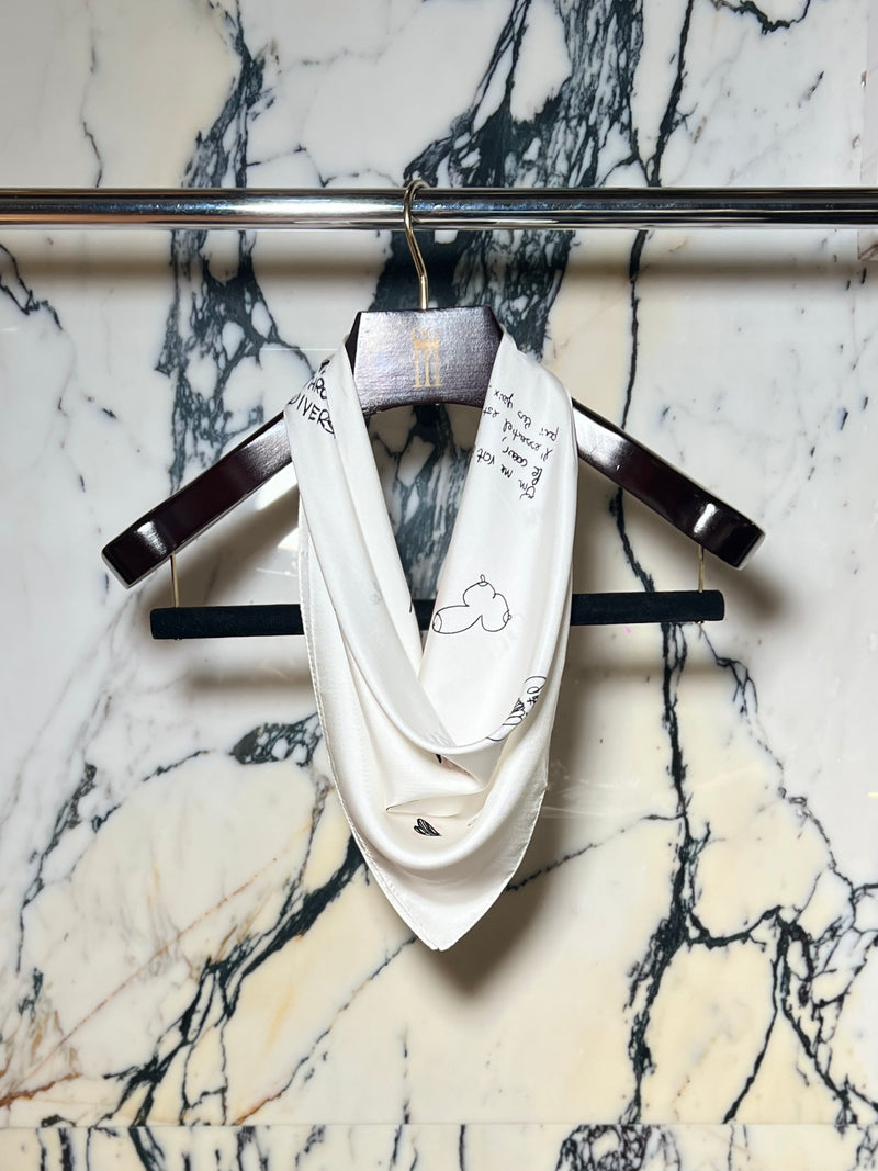 Fulon Foulard Scarf Accessories Ivory