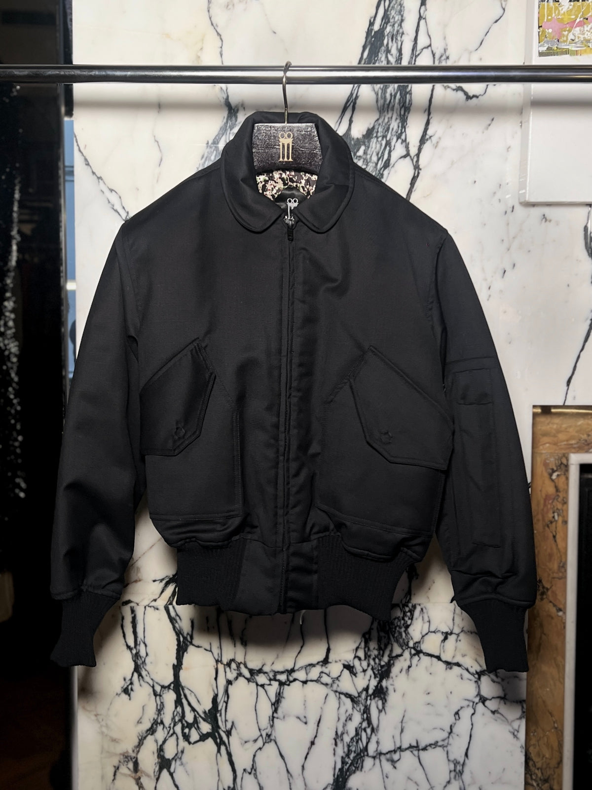 Iceman Bomber Jacket Men Black
