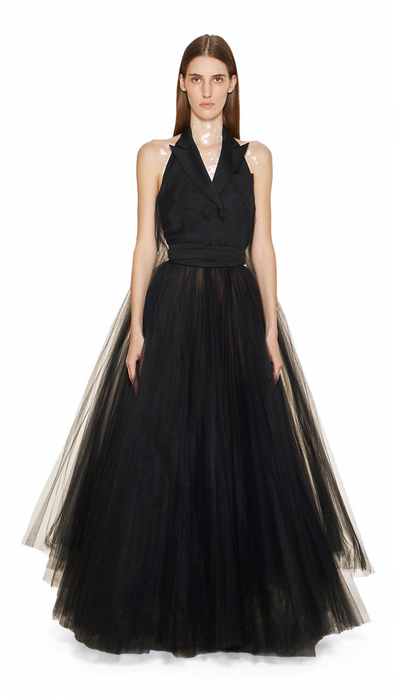 Alexandra Couture Dress Women Black, front view – POAN