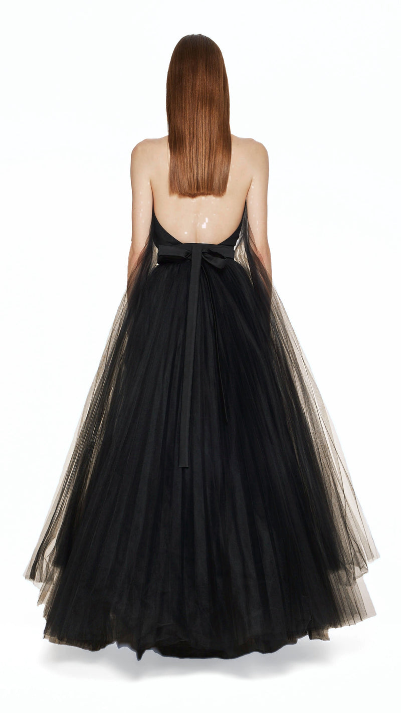 Alexandra Couture Dress Women Black, back view – POAN