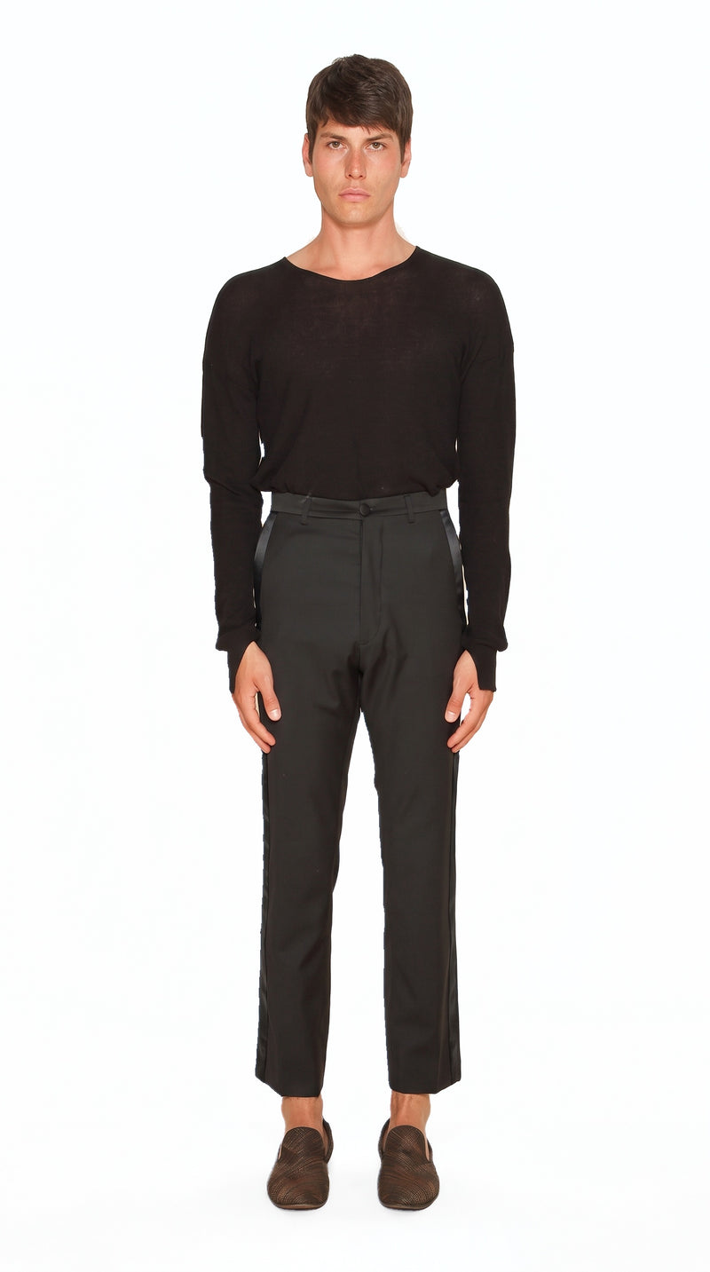 Carabiniero Trousers Men Black, front view – POAN