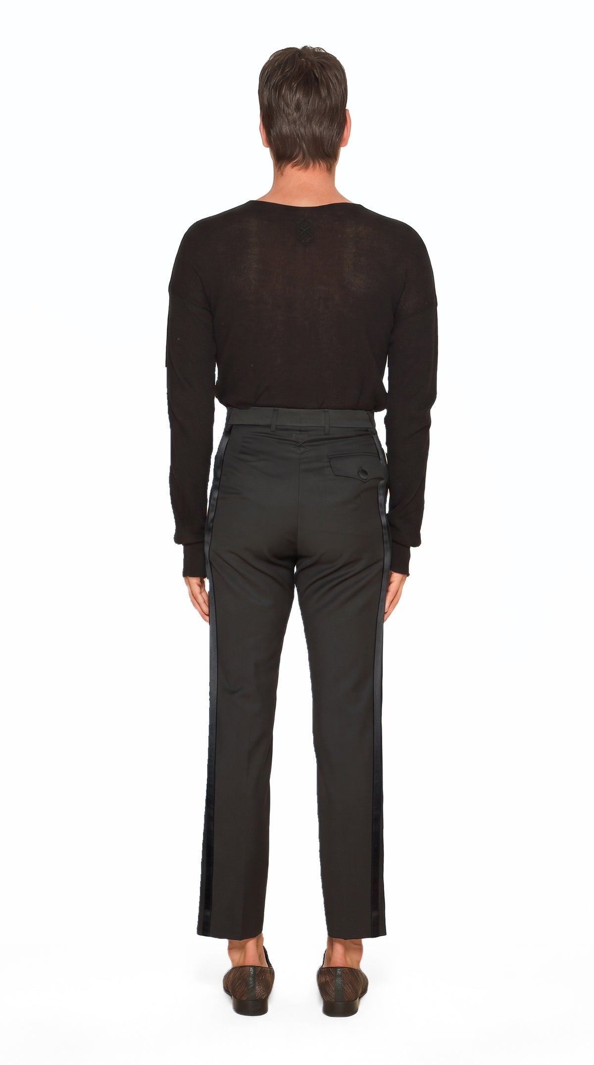 Carabiniero Trousers Men Black, back view – POAN