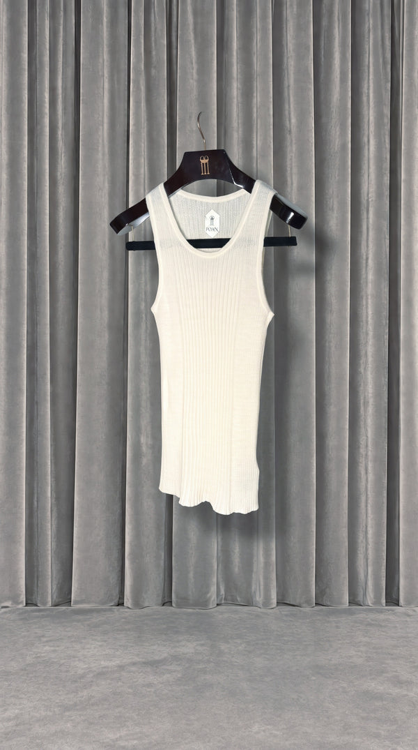 Cardinal Alpaca Tank Top Men Ivory