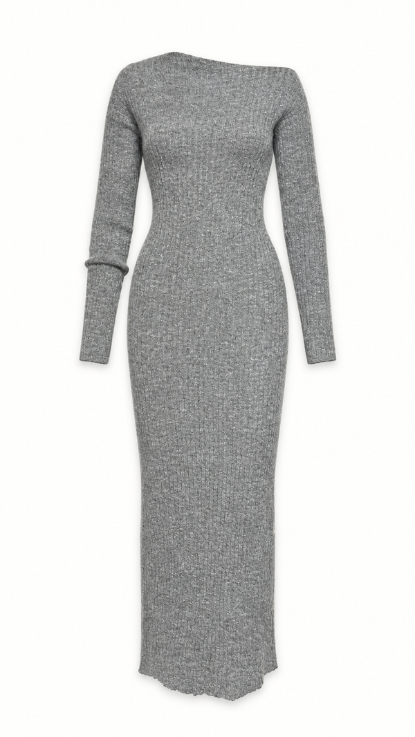 Giselle Alpaca Mohair Knitted Dress Grey Women
