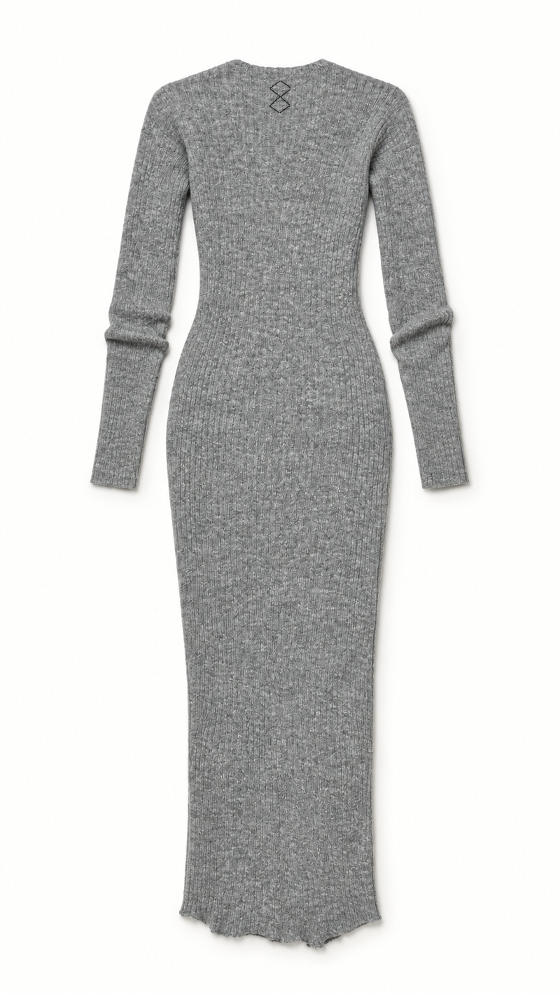 Giselle Alpaca Mohair Knitted Dress Grey Women