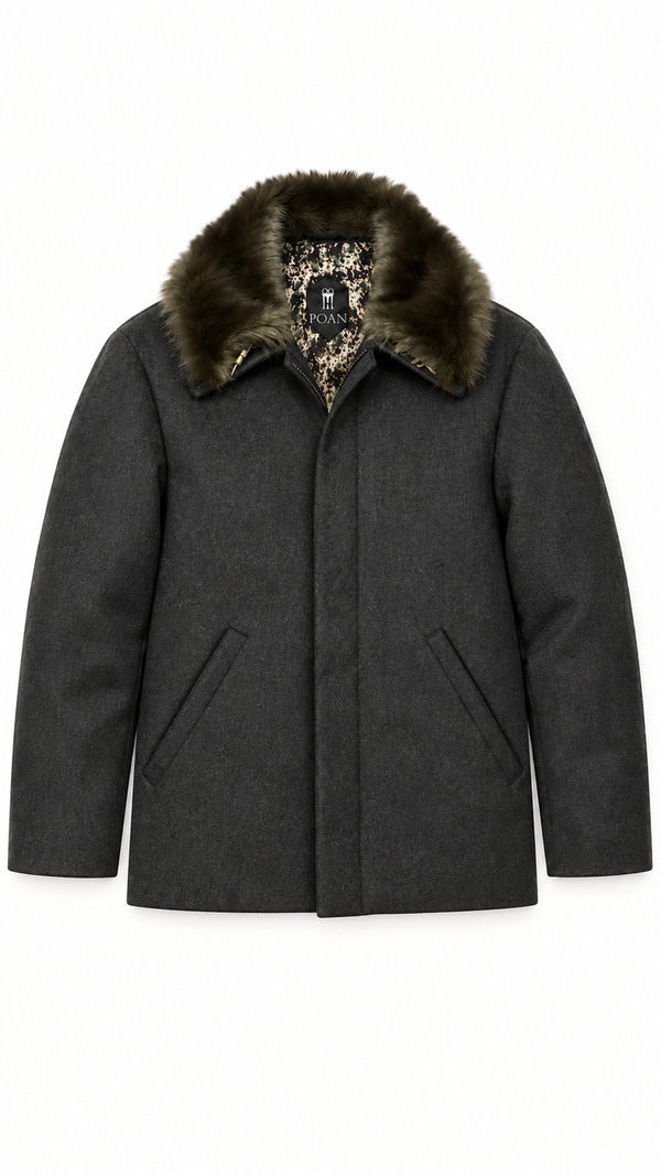 Victor Jacket Loden Grey Melange Men