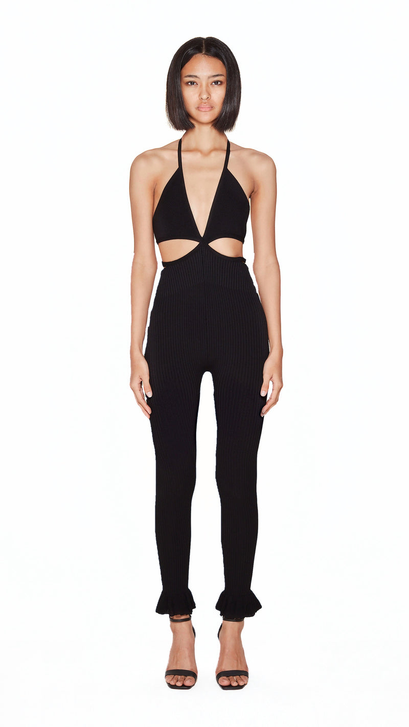 Cher Catsuit Women Black, front view – POAN