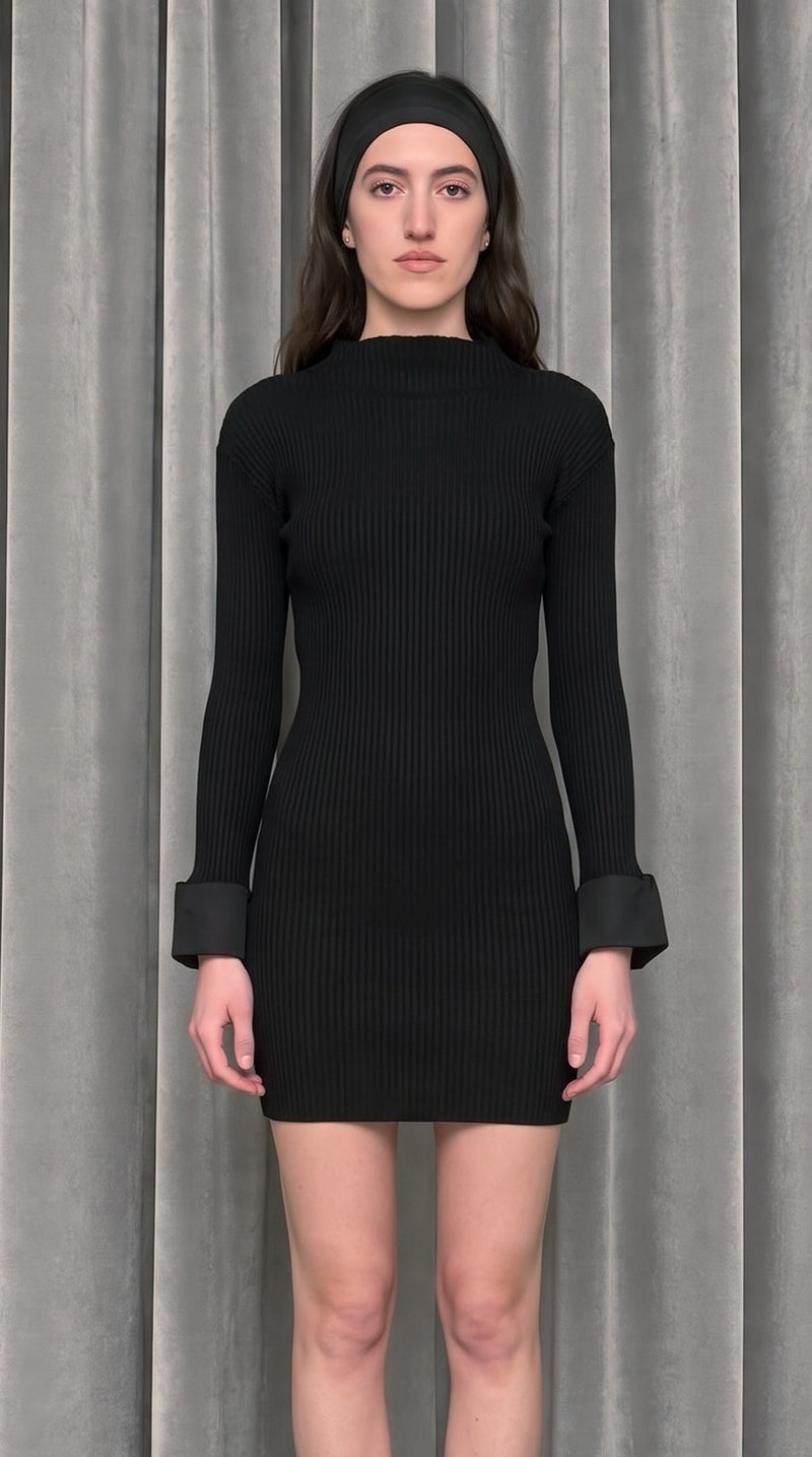 Costa Bodycon Dress Black – detail