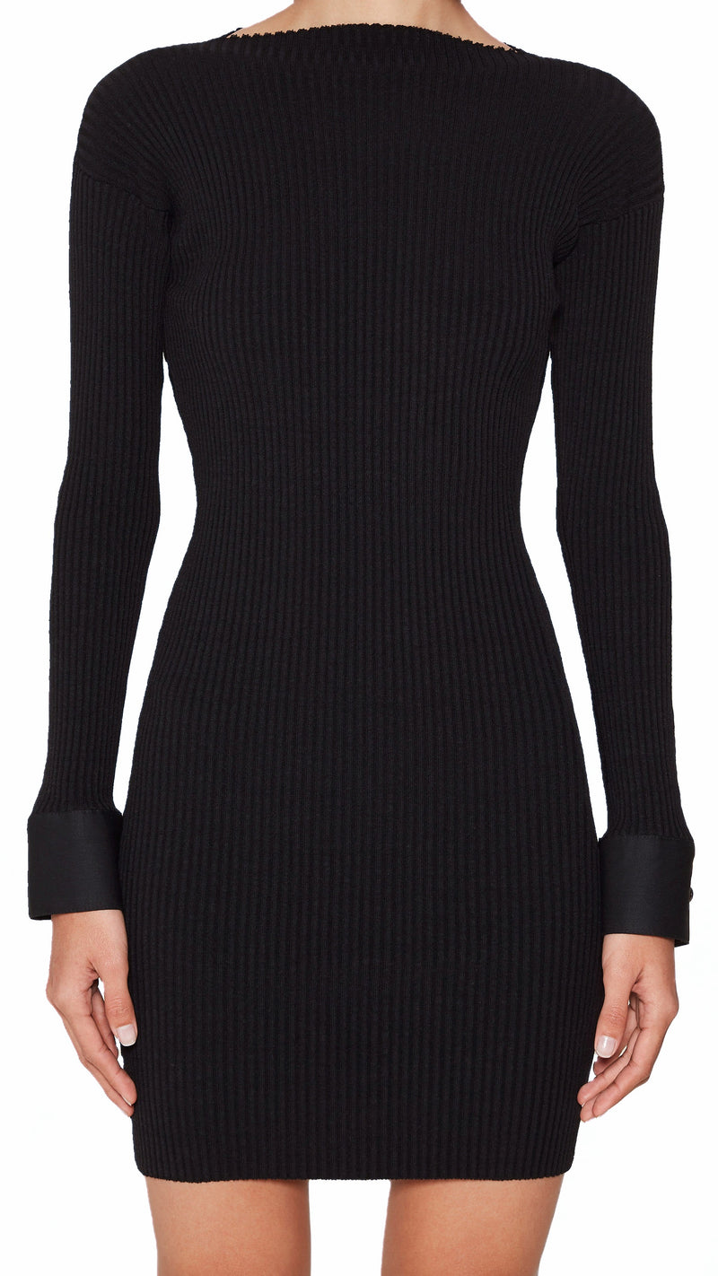 Costa Bodycon Dress Women Black, detail – POAN