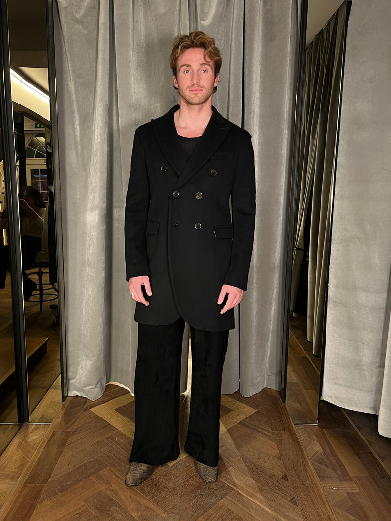Michael Melton Overcoat Men Black