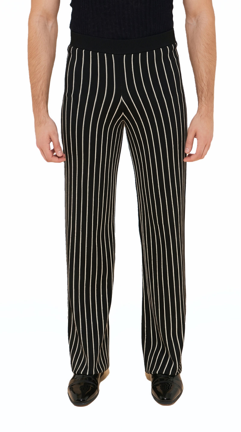Elva Palazzo Trousers Men Black, detail – POAN