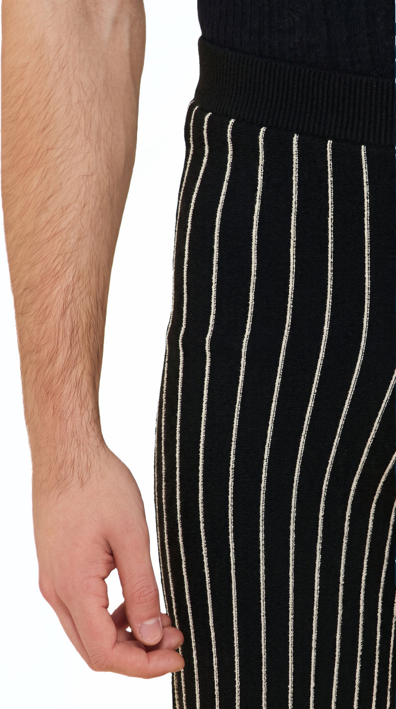 Elva Palazzo Trousers Men Black, detail – POAN