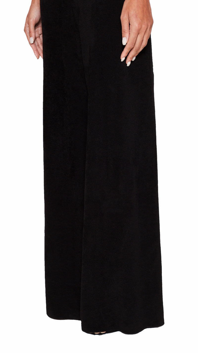 Elva Palazzo Trousers Women Black, detail – POAN