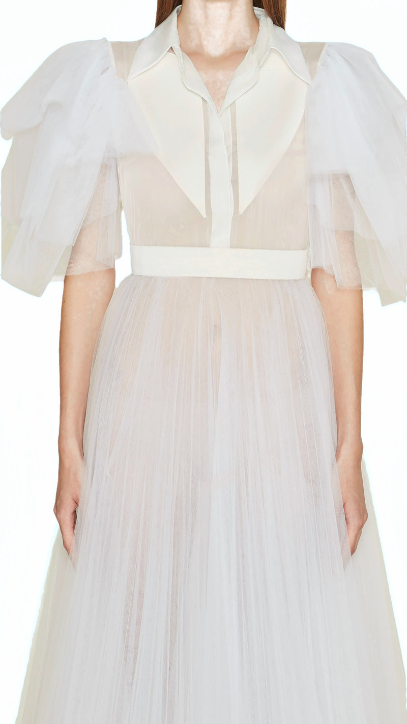 Felice Couture Dress Women Ivory, detail – POAN