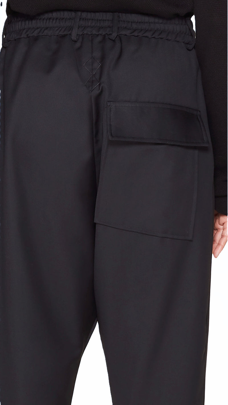 Fender Drop Crotch Trousers Women Black, detail – POAN