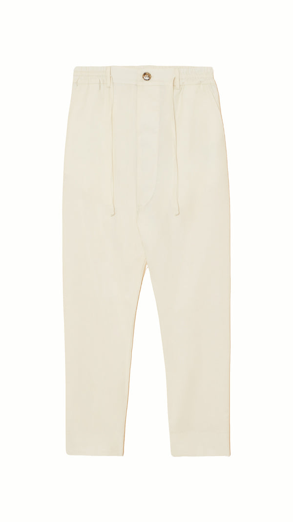 Fender Drop Crotch Trousers Women Ivory