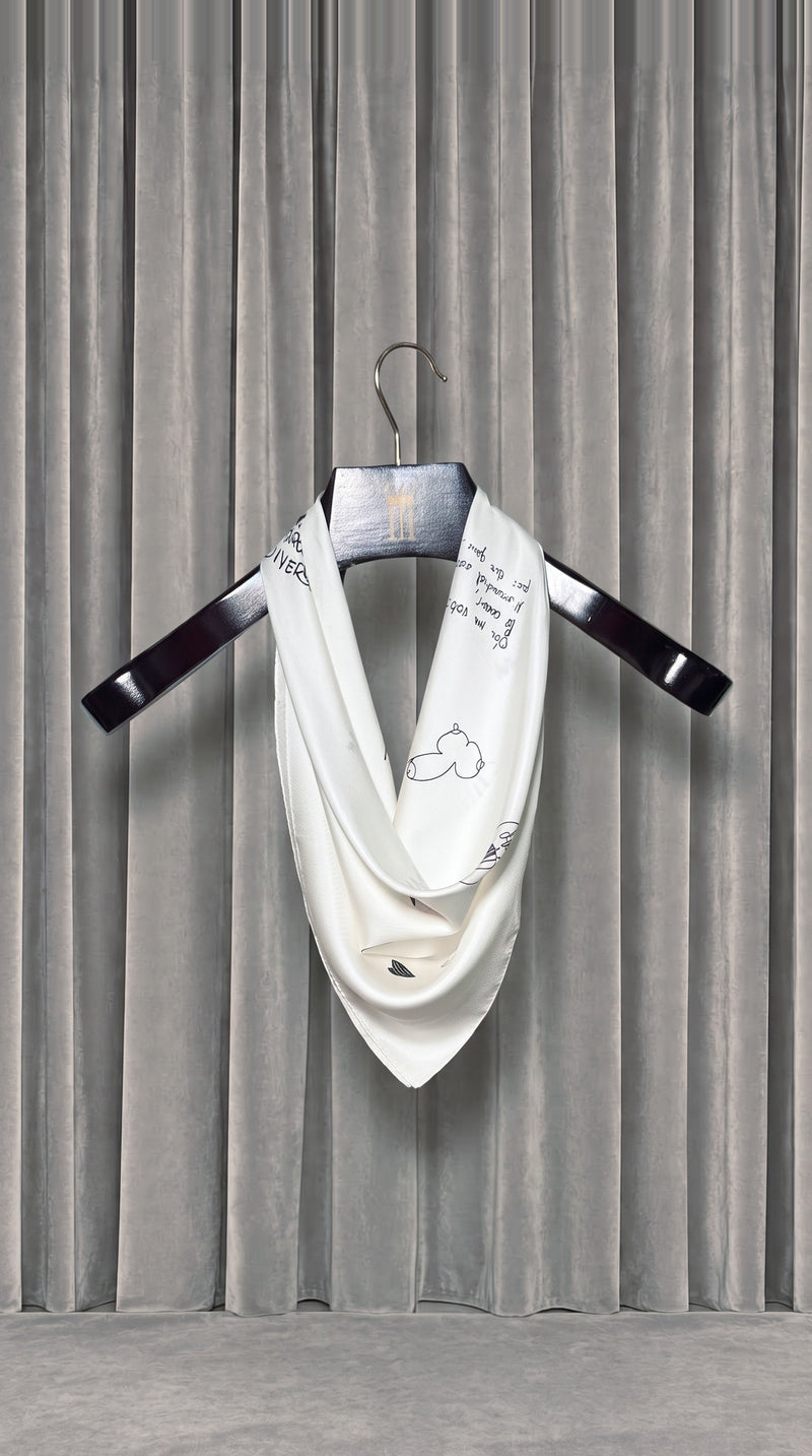 Fulon Foulard Scarf Ivory – product