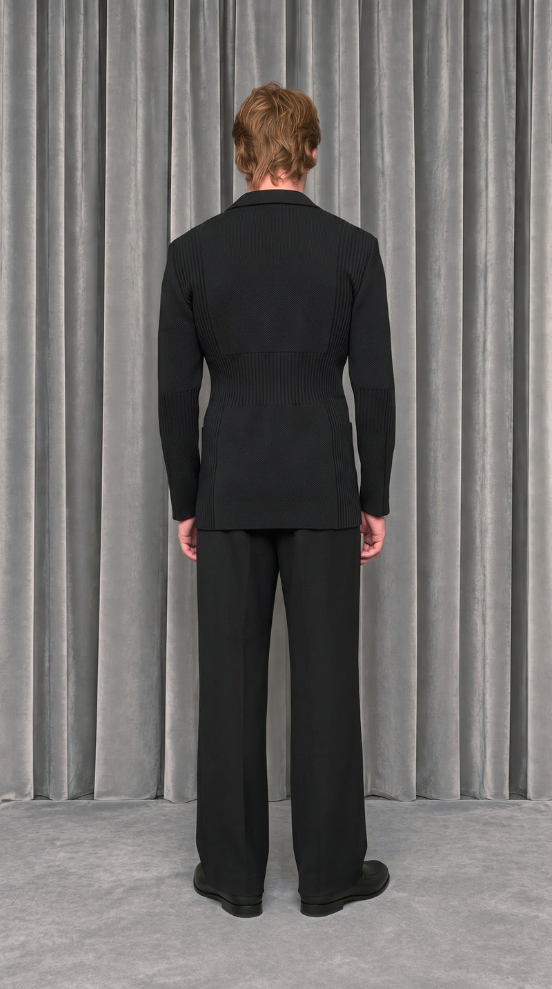Hans Jacket Black – model back