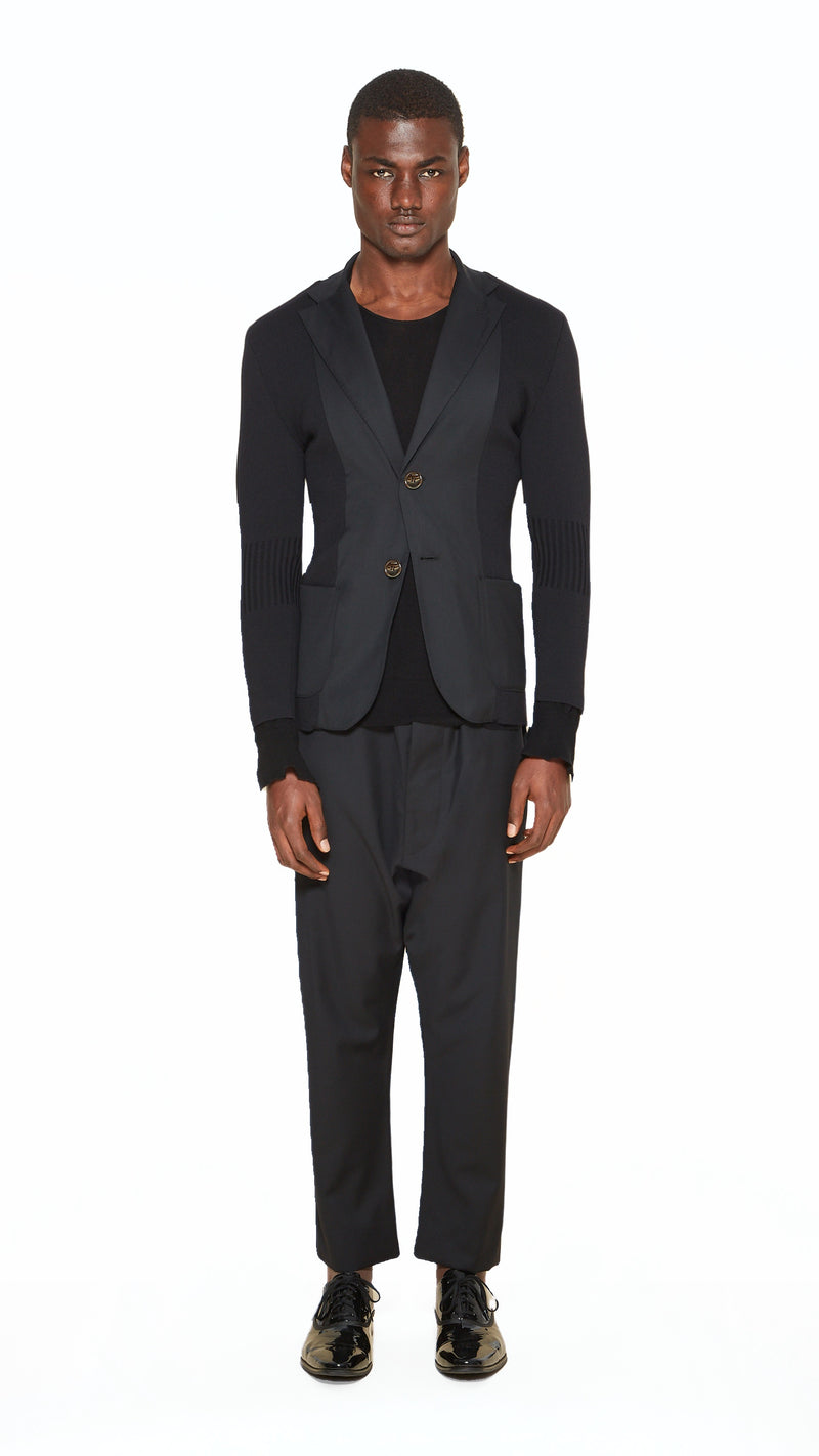 Hans Jacket Men Noir, front view – POAN