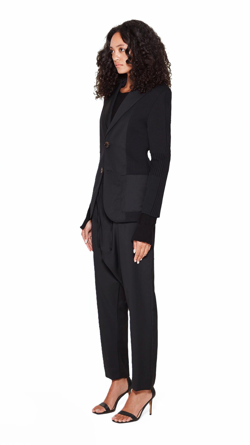 Hans Jacket Women Noir, side view – POAN