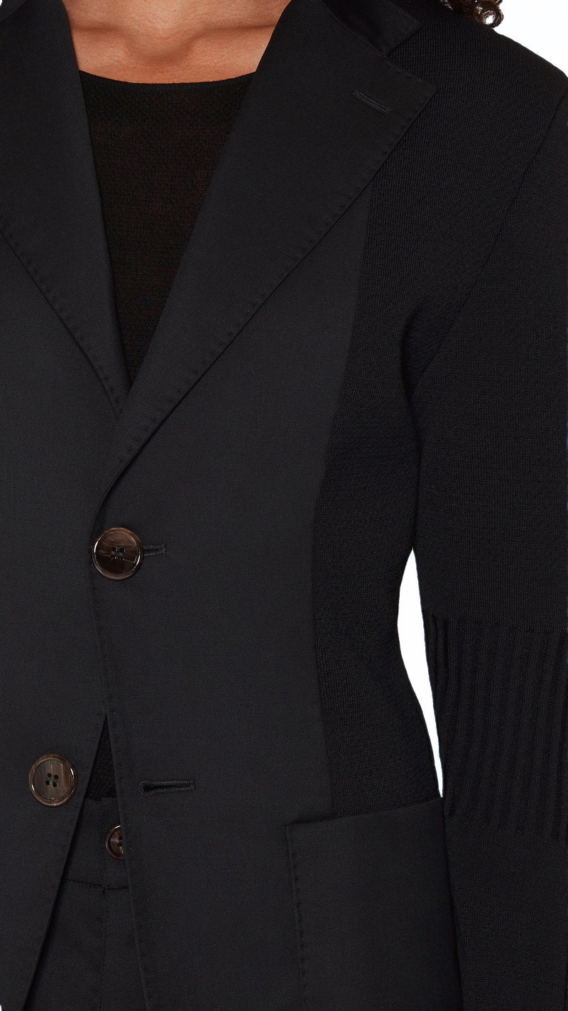 Hans Jacket Women Noir, detail – POAN