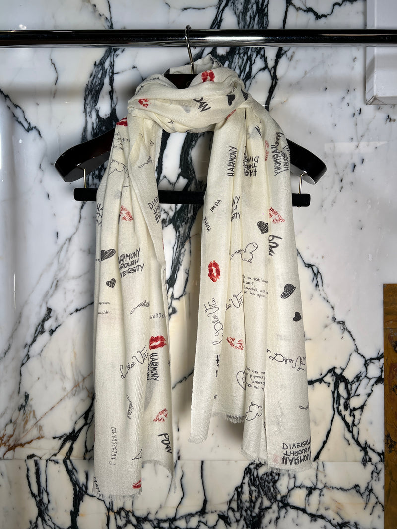 Graffiti Cashmere Scarf