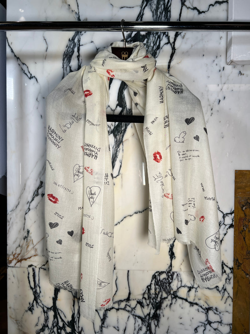 Graffiti Cashmere Scarf