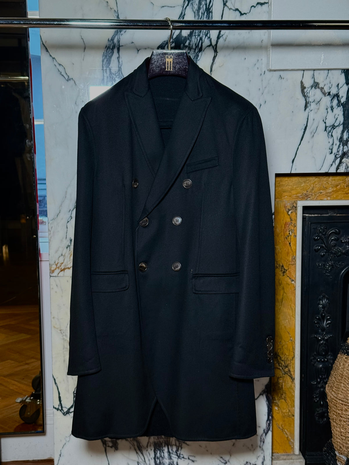 Michael Double Cashmere Over Coat Men Black