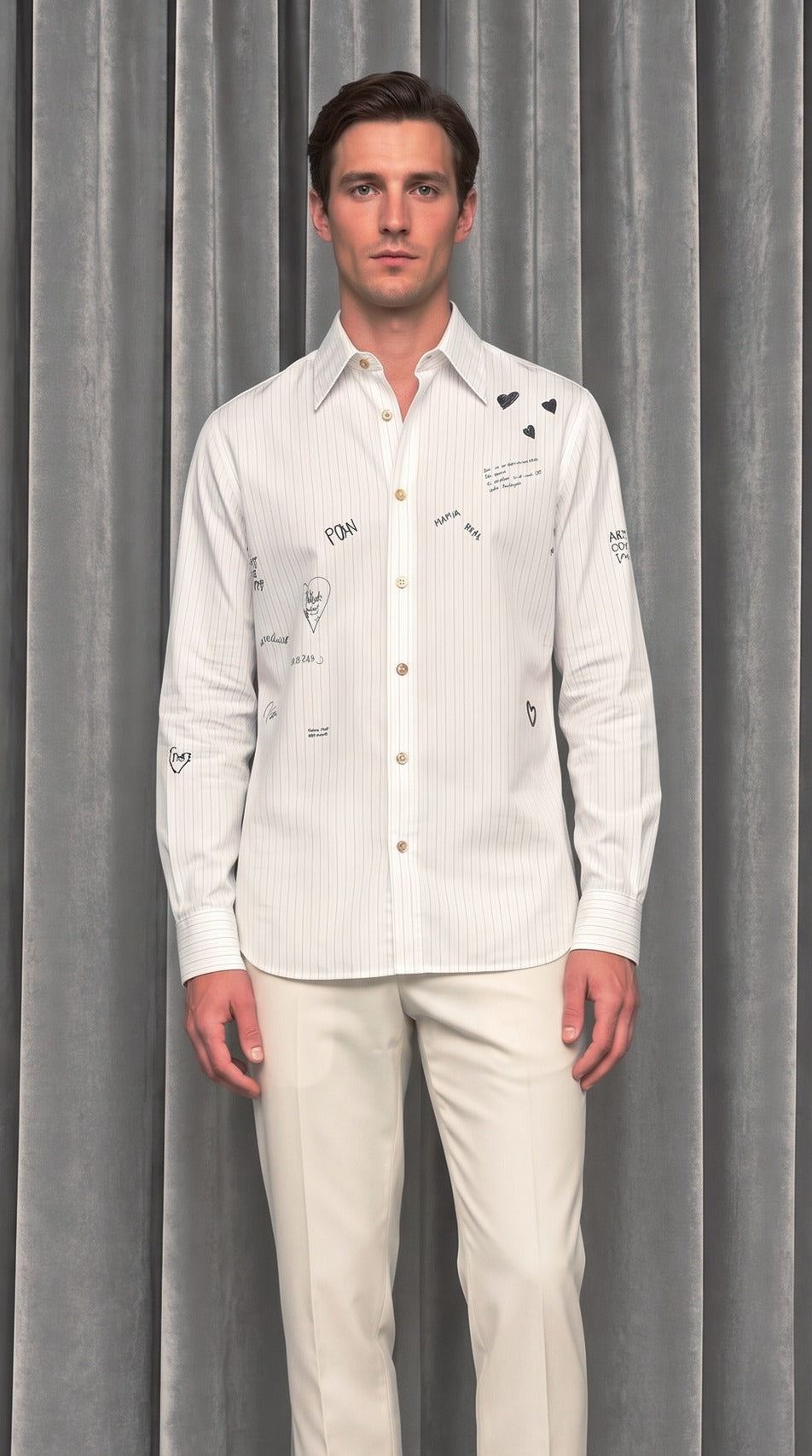 Ikarus Graffiti Shirt White – detail