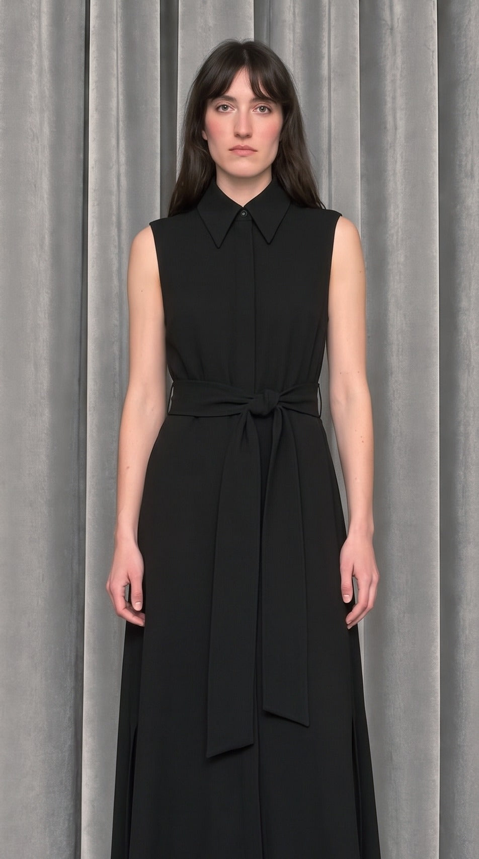 Laura Shirt Dress Black – detail