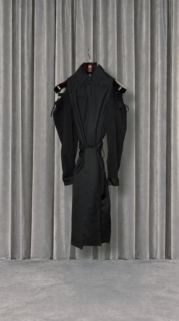Maude Shirt Dress Women Black