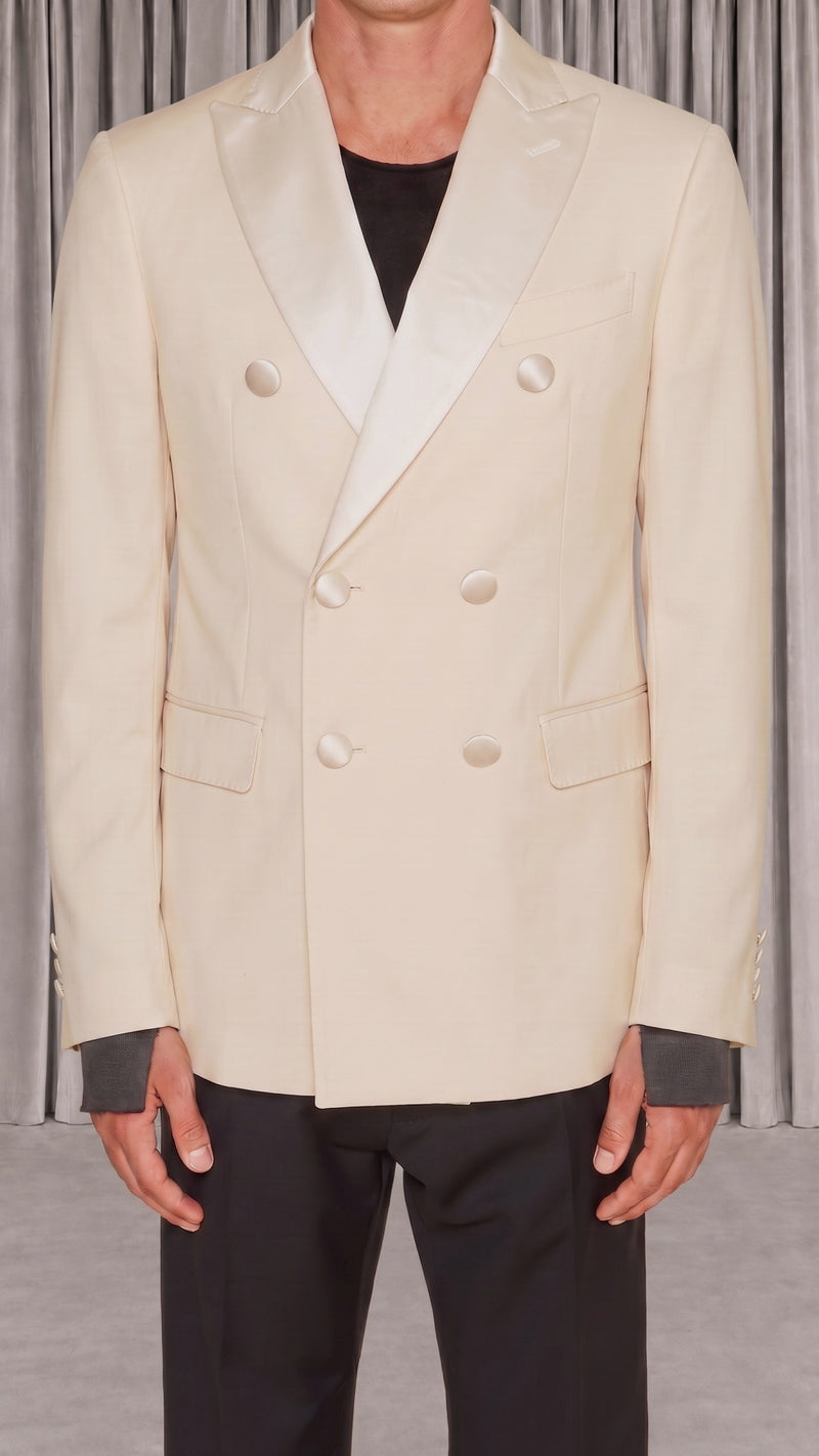 Michael Evening Jacket Ivory Men, detail – POAN