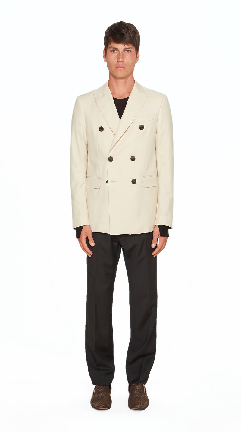 Michael Jacket Men Ivory, front view – POAN