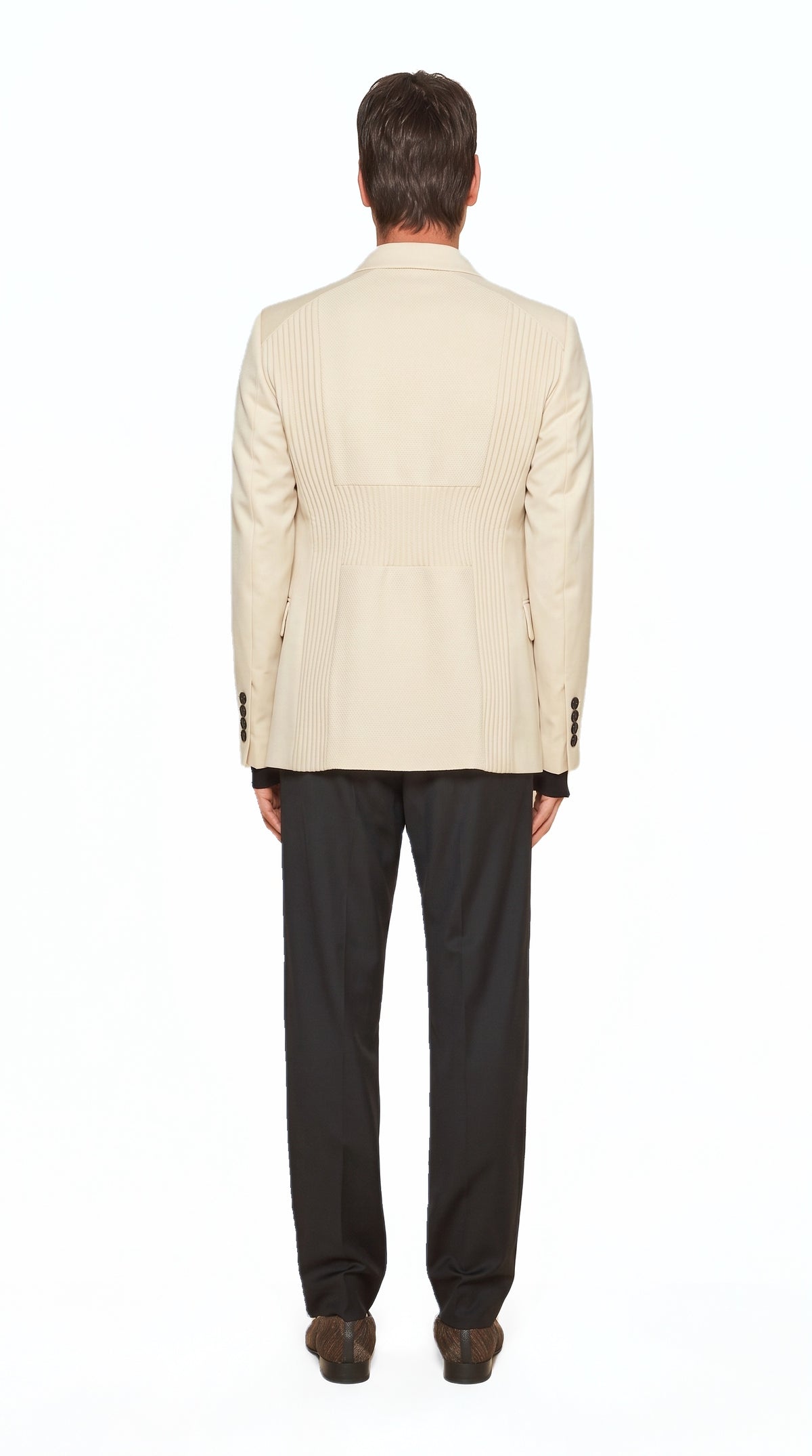Michael Jacket Men Ivory, back view – POAN