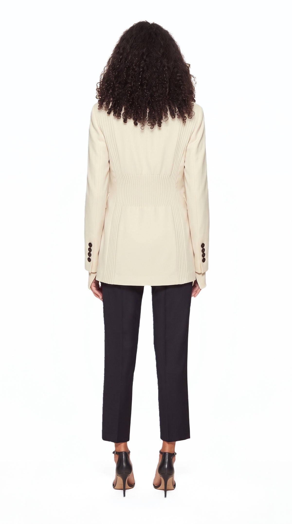 Michael Jacket Women Ivory, back view – POAN