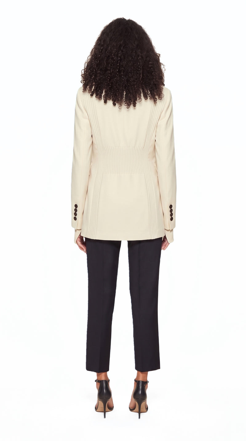 Michael Jacket Women Ivory, back view – POAN