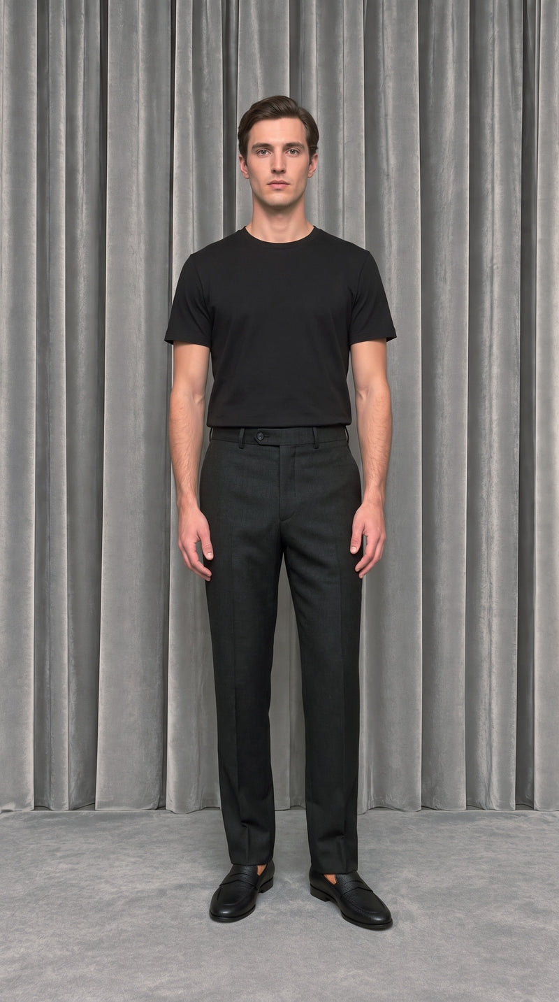 Prince Smoking Trousers Black – model front
