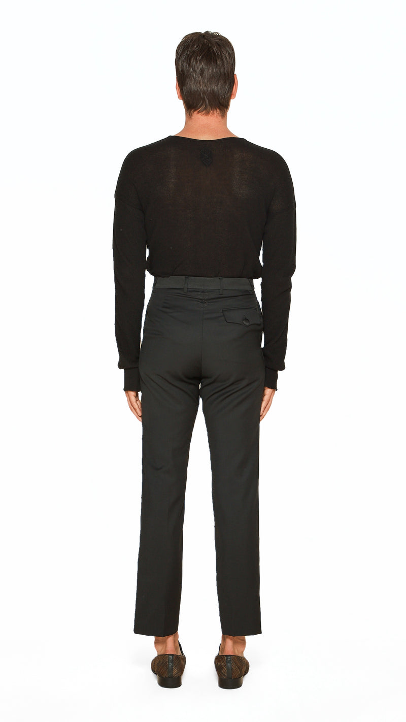 Prince Smoking Trousers Men Black, back view – POAN