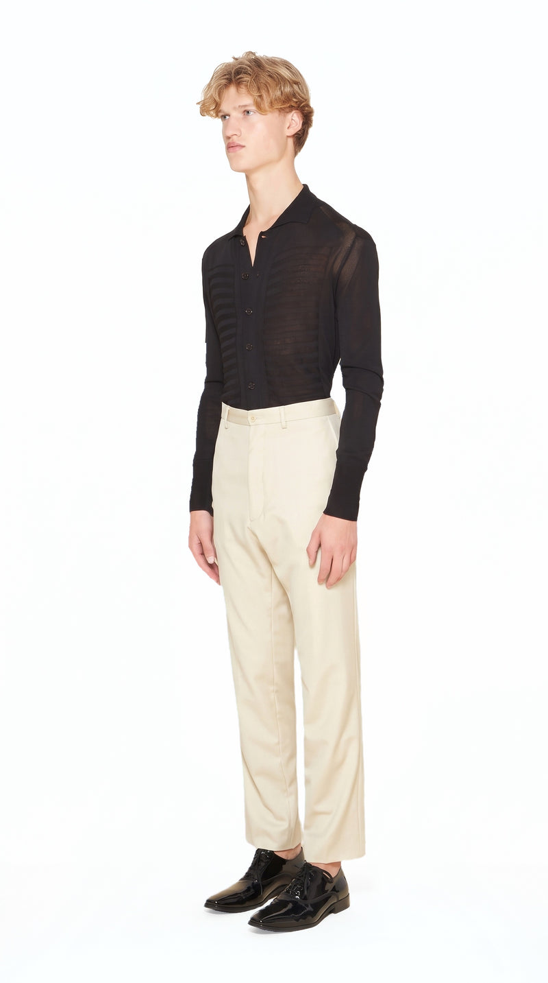 Prince Trousers Men Ivory, side view – POAN