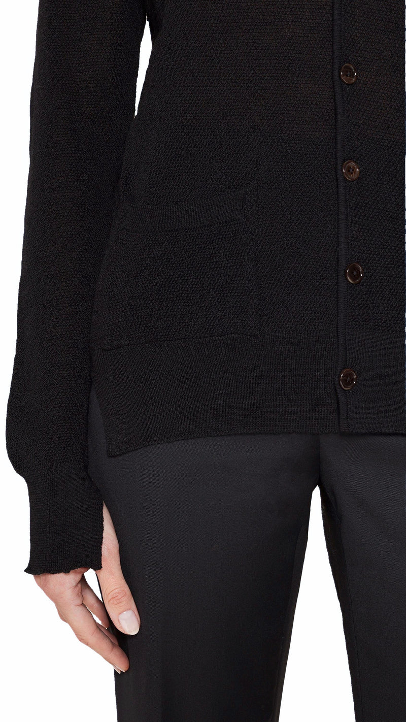 Roberto Cardigan Women Black, detail – POAN