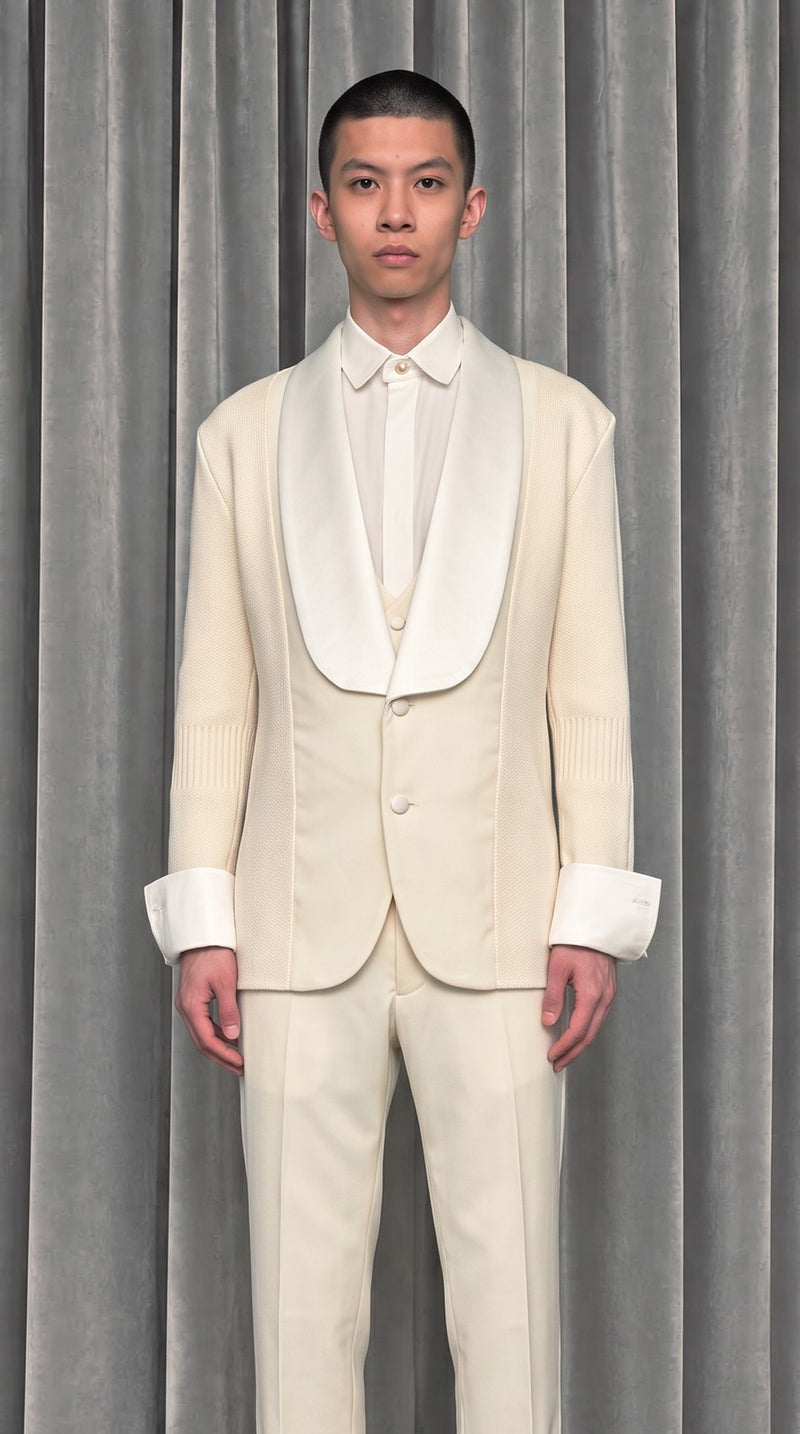 Smoker Jacket Ivory – detail