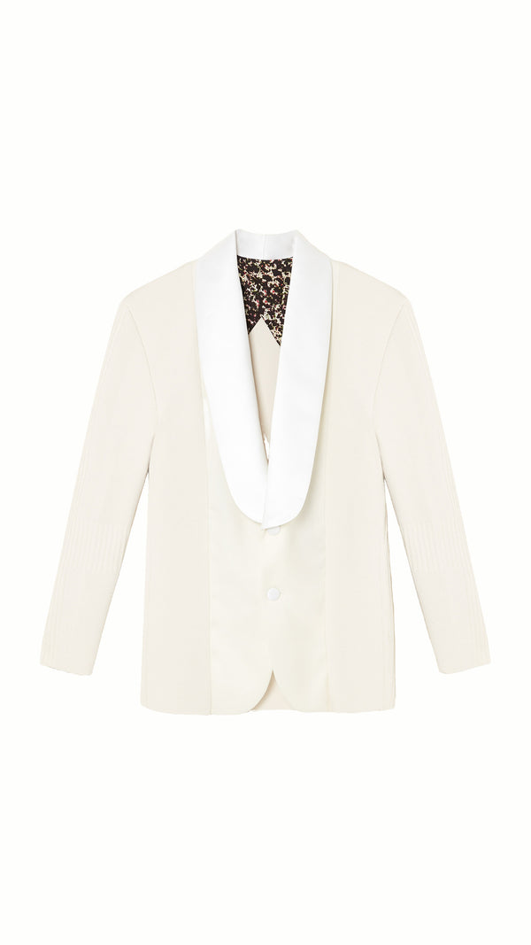 Smoker Jacket Men Ivory