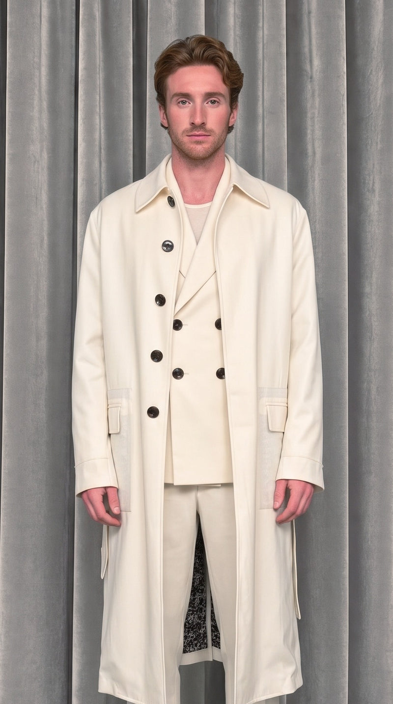 Victor Overcoat Ivory – detail