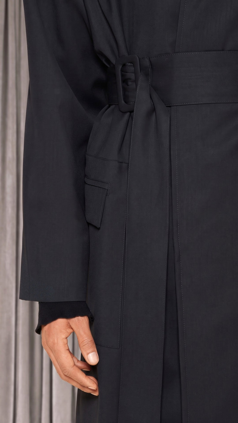 Victor Overcoat Men Black, detail – POAN