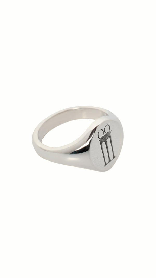 Aeiou Signet Ring Accessories Silver