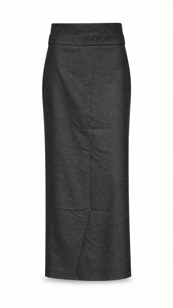 Dolce Angora Flannel Skirt Grey Women