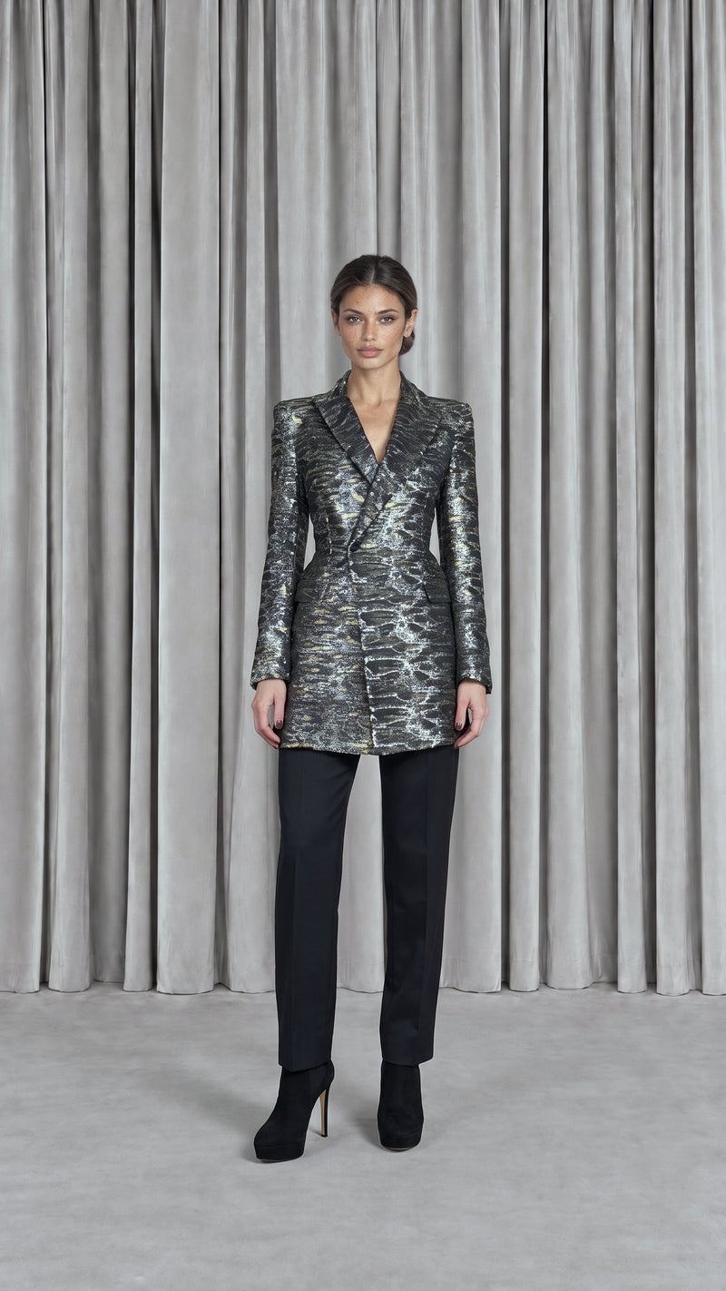 Henri Sequins Jacket Panther Women - front