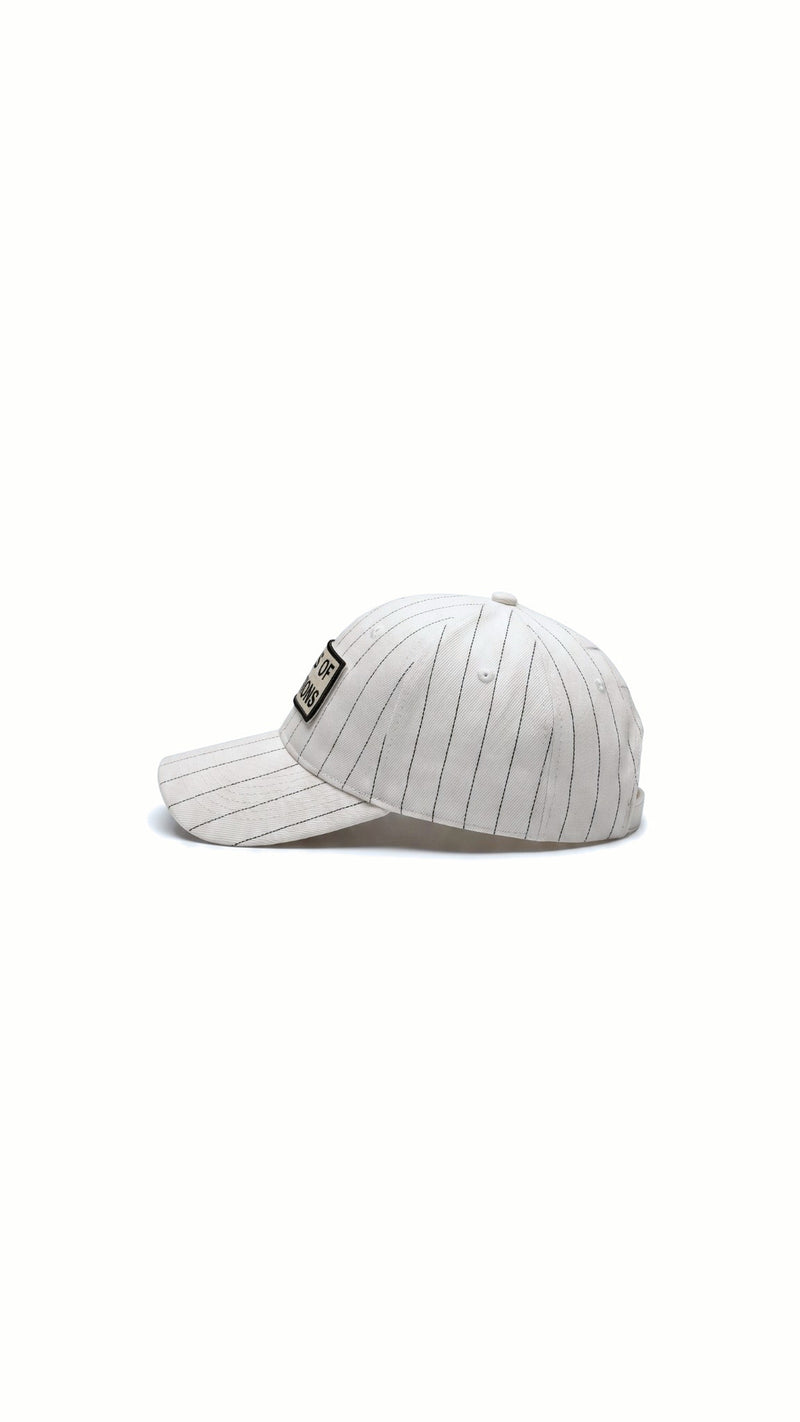 Hero Baseball Cap White Pinstripe – side